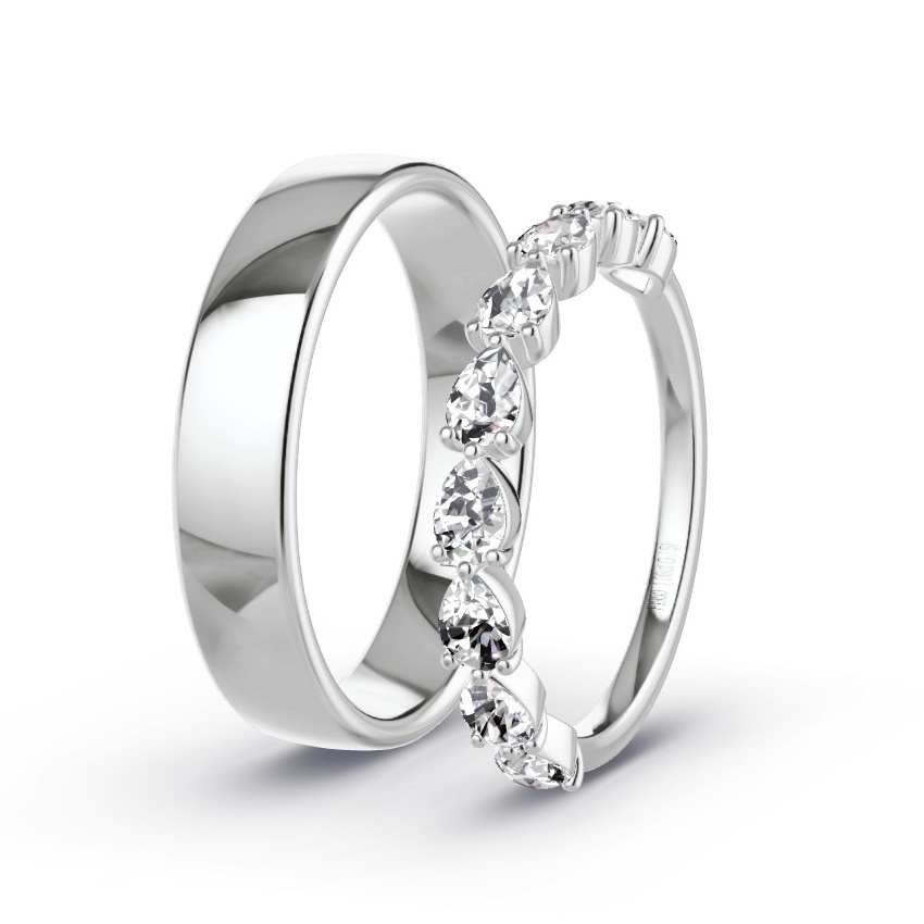 Alianzas Platino - 1.08 kt Diamantes - Modelo N°1070 Alianzas Platino - 1.08 kt Diamantes - Modelo N°1070