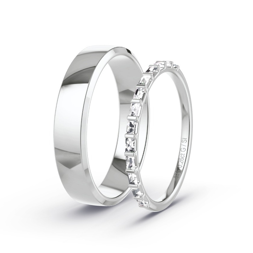 Alianzas Oro blanco - 0.26 kt Diamantes - Modelo N°1071 Alianzas Oro blanco - 0.26 kt Diamantes - Modelo N°1071