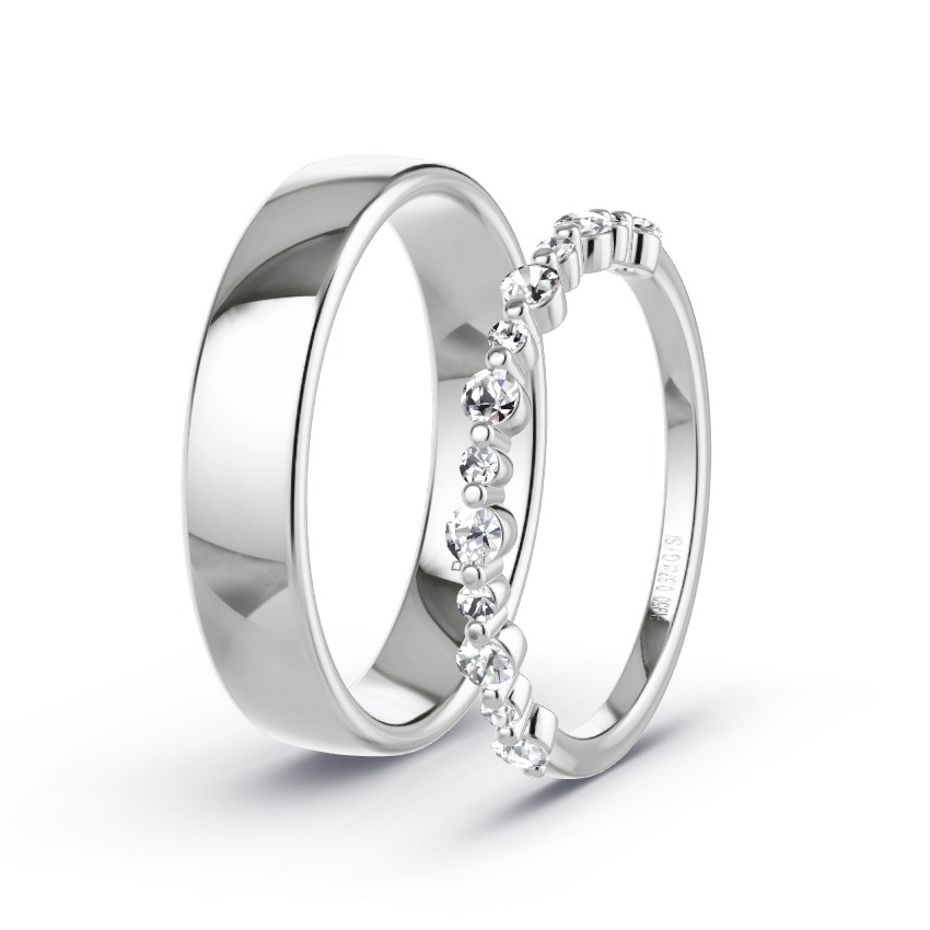 Alianzas Platino - 0.37 kt Diamantes - Modelo N°1076 Alianzas Platino - 0.37 kt Diamantes - Modelo N°1076