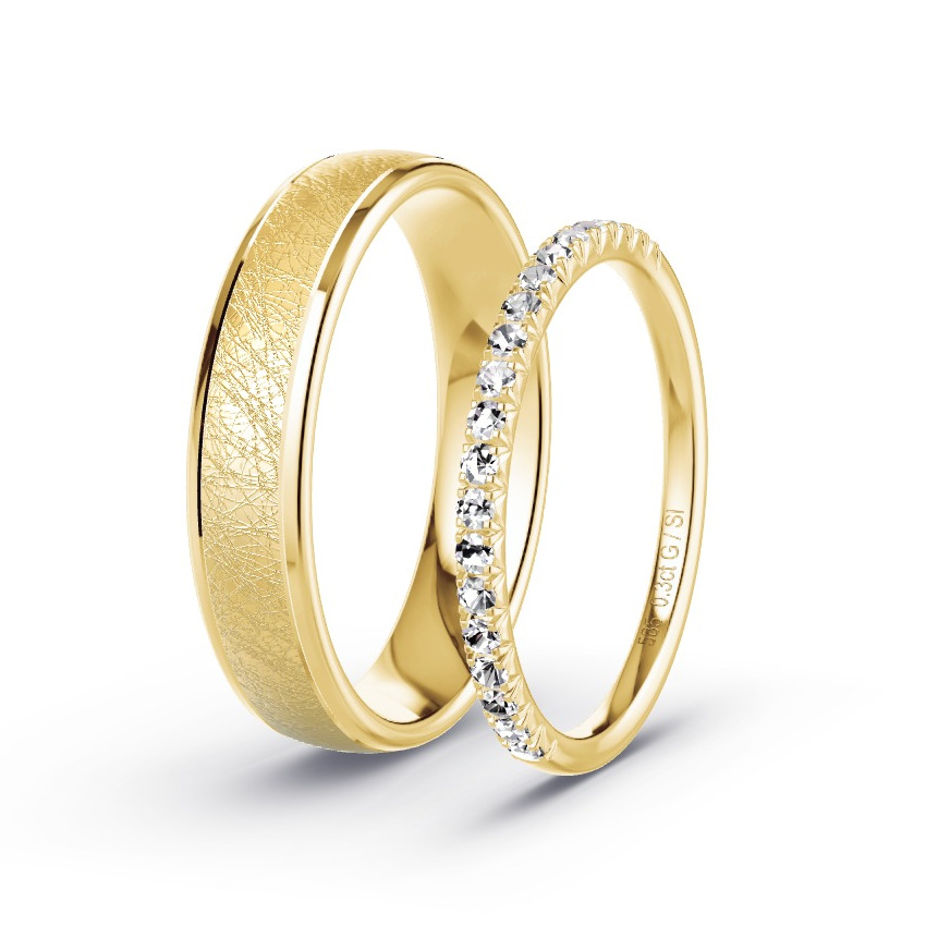 Alianzas Oro amarillo - 0.30 kt Diamantes - Modelo N°1077 Alianzas Oro amarillo - 0.30 kt Diamantes - Modelo N°1077