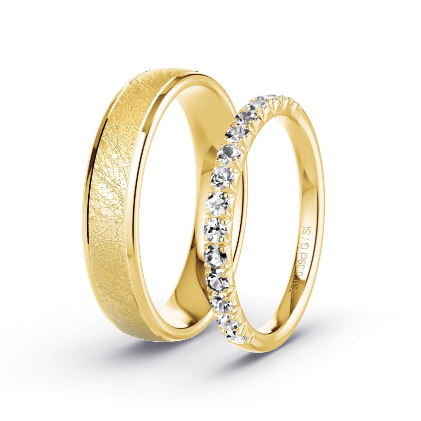 Alianzas Oro amarillo - 0.39 kt Diamantes - Modelo N°1079 Alianzas Oro amarillo - 0.39 kt Diamantes - Modelo N°1079