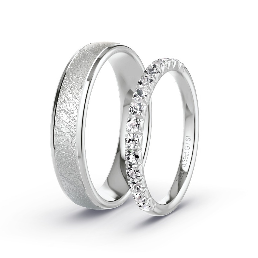 Alianzas Platino - 0.39 kt Diamantes - Modelo N°1079 Alianzas Platino - 0.39 kt Diamantes - Modelo N°1079