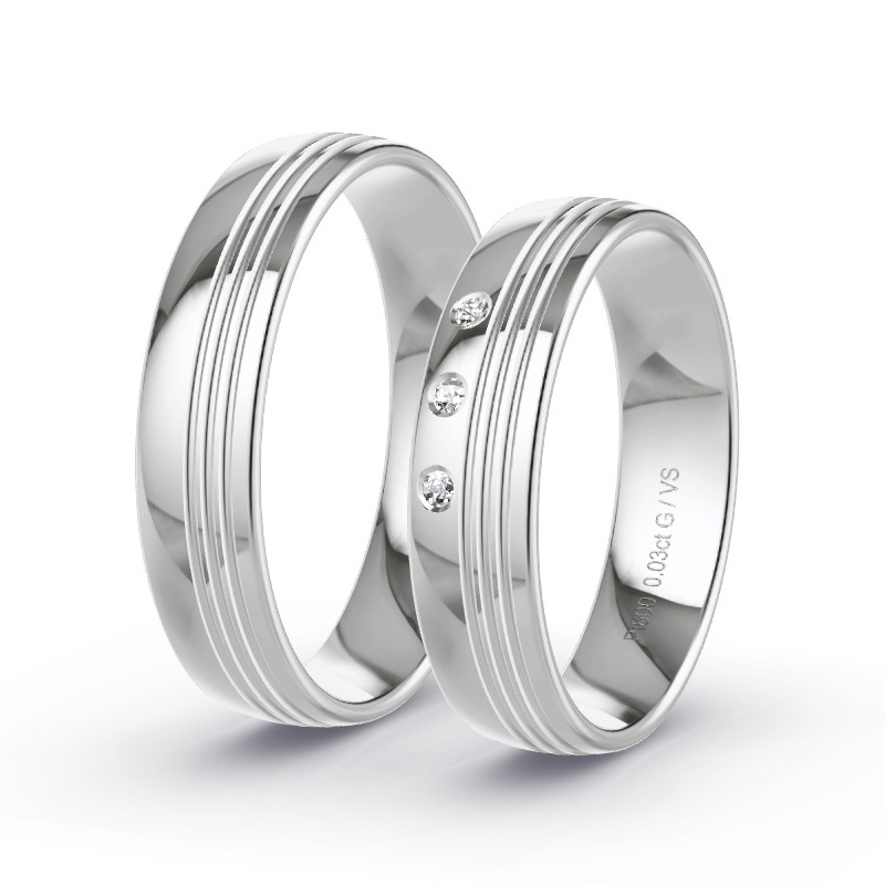 Alianzas Platino - 0.03 kt Diamantes - Modelo N°1101 Alianzas Platino - 0.03 kt Diamantes - Modelo N°1101