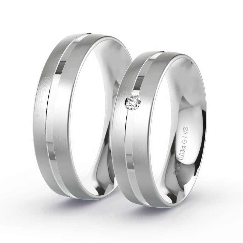 Alianzas Platino - 0.03 kt Diamantes - Modelo N°1103 Alianzas Platino - 0.03 kt Diamantes - Modelo N°1103