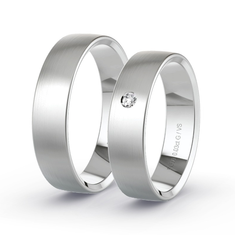 Alianzas Platino - 0.03 kt Diamantes - Modelo N°1104 Alianzas Platino - 0.03 kt Diamantes - Modelo N°1104