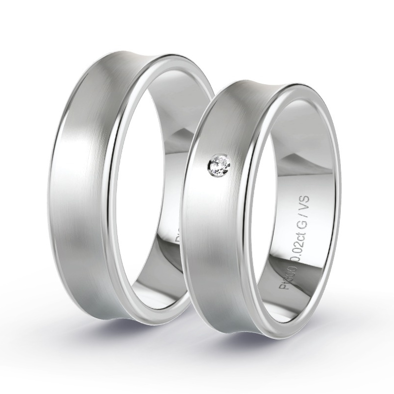Alianzas Platino - 0.015 kt Diamantes - Modelo N°1107 Alianzas Platino - 0.015 kt Diamantes - Modelo N°1107