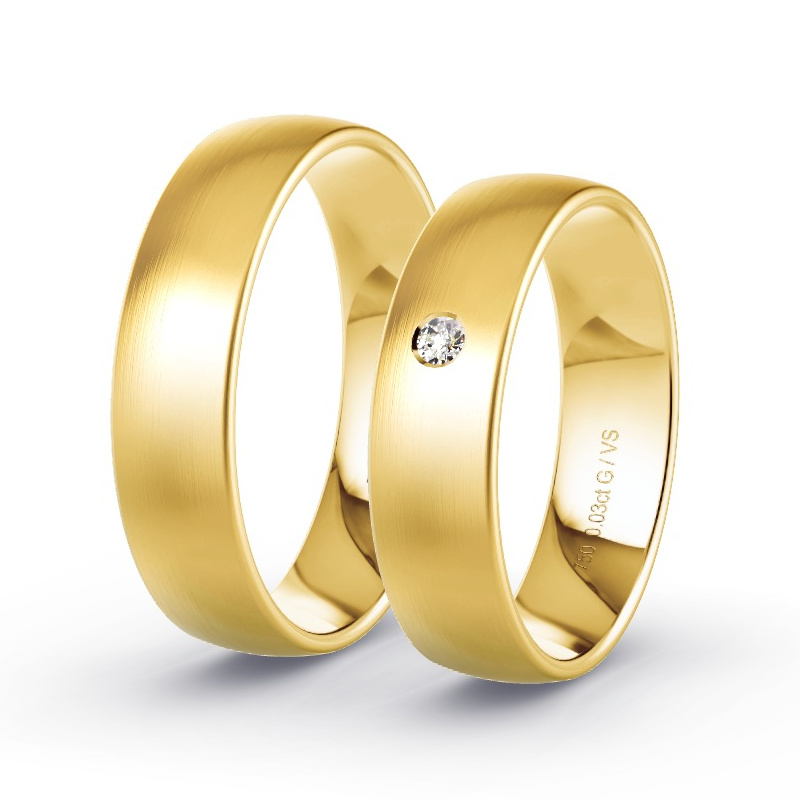 Alianzas Oro amarillo - 0.03 kt Diamantes - Modelo N°1108 Alianzas Oro amarillo - 0.03 kt Diamantes - Modelo N°1108