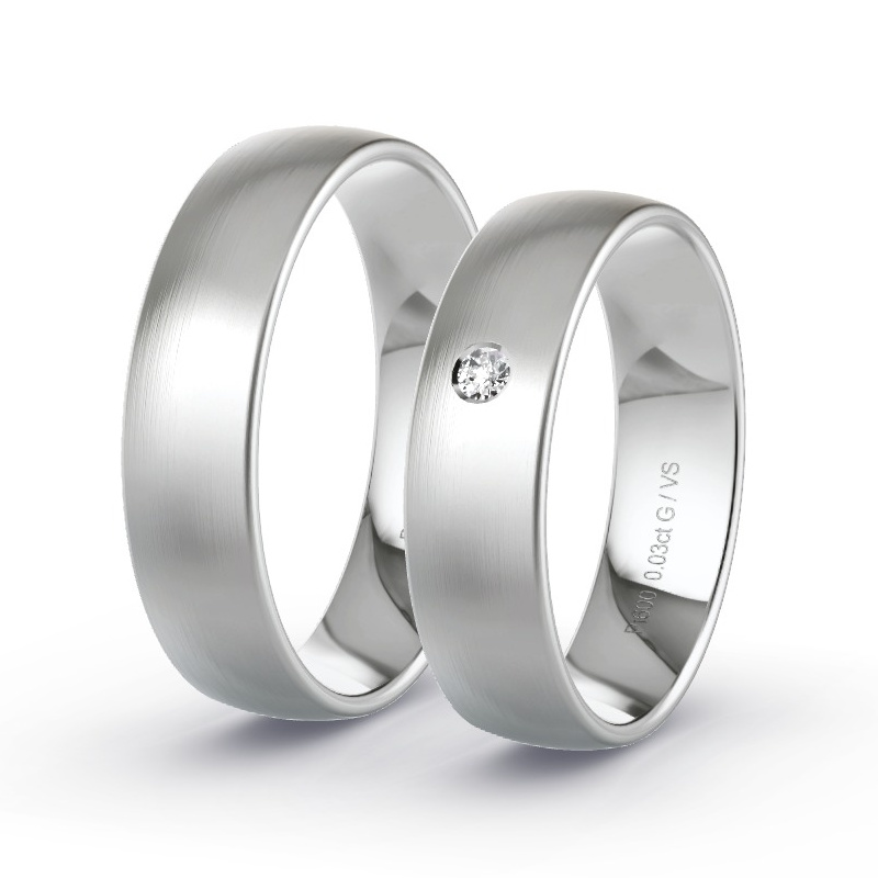 Alianzas Platino - 0.03 kt Diamantes - Modelo N°1108 Alianzas Platino - 0.03 kt Diamantes - Modelo N°1108