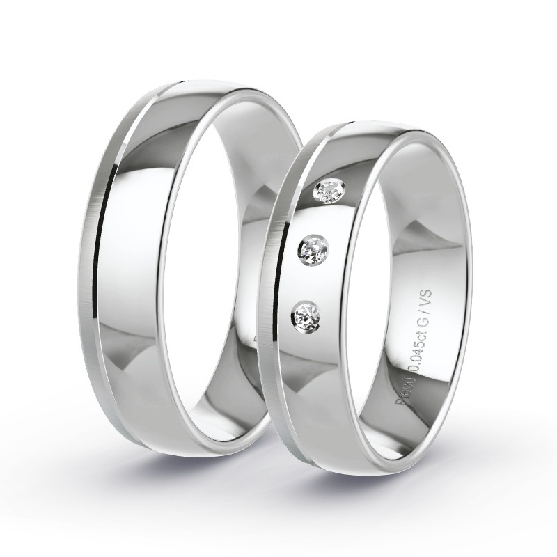 Alianzas Platino - 0.045 kt Diamantes - Modelo N°1109 Alianzas Platino - 0.045 kt Diamantes - Modelo N°1109