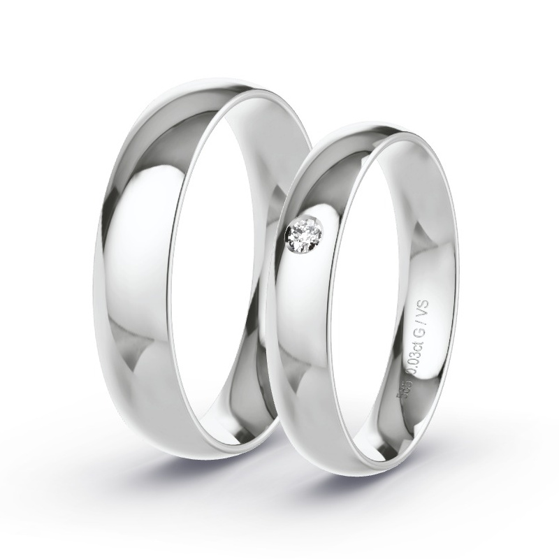 Alianzas Oro blanco - 0.03 kt Diamantes - Modelo N°1110 Alianzas Oro blanco - 0.03 kt Diamantes - Modelo N°1110