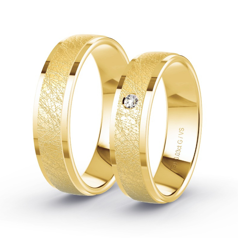 Alianzas Oro amarillo - 0.03 kt Diamantes - Modelo N°1111 Alianzas Oro amarillo - 0.03 kt Diamantes - Modelo N°1111