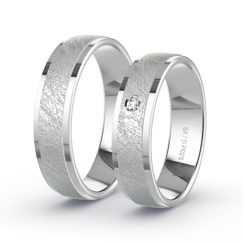 Alianzas Paladio - 0.03 kt Diamantes - Modelo N°1111 Alianzas Paladio - 0.03 kt Diamantes - Modelo N°1111