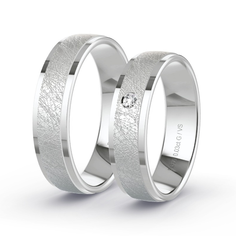Alianzas Platino - 0.03 kt Diamantes - Modelo N°1111 Alianzas Platino - 0.03 kt Diamantes - Modelo N°1111