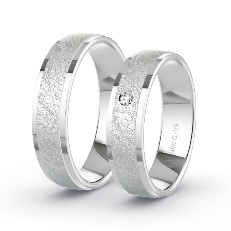 Alianzas Oro blanco - 0.03 kt Diamantes - Modelo N°1111 Alianzas Oro blanco - 0.03 kt Diamantes - Modelo N°1111