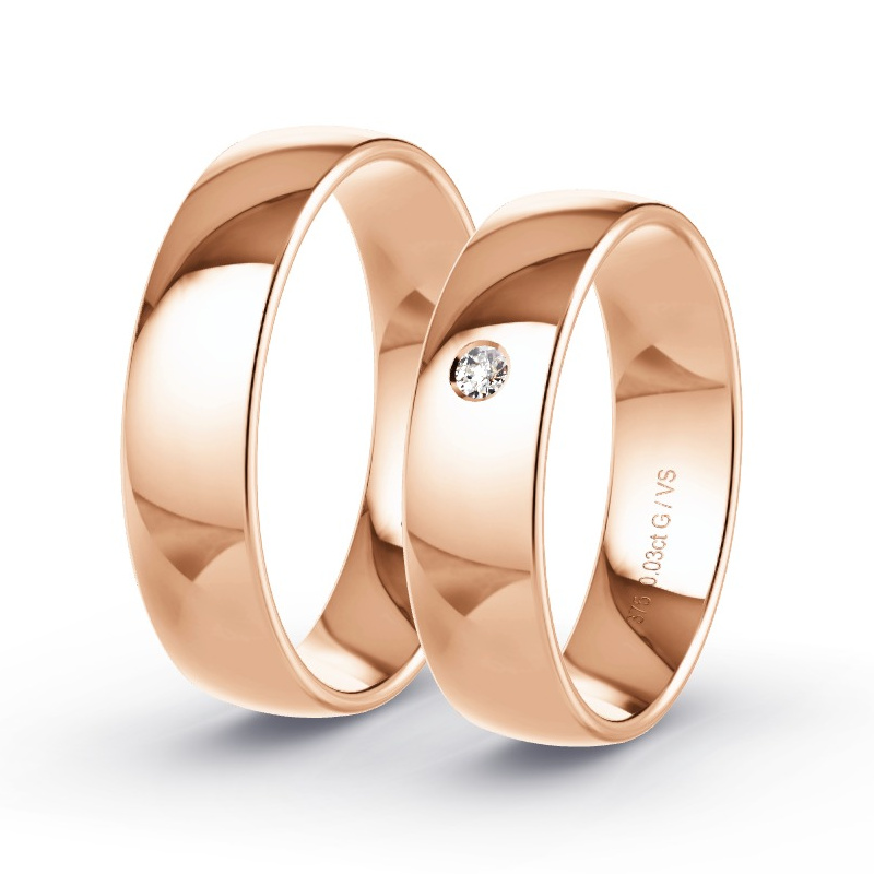 Alianzas Oro rosa - 0.03 kt Diamantes - Modelo N°1112 Alianzas Oro rosa - 0.03 kt Diamantes - Modelo N°1112