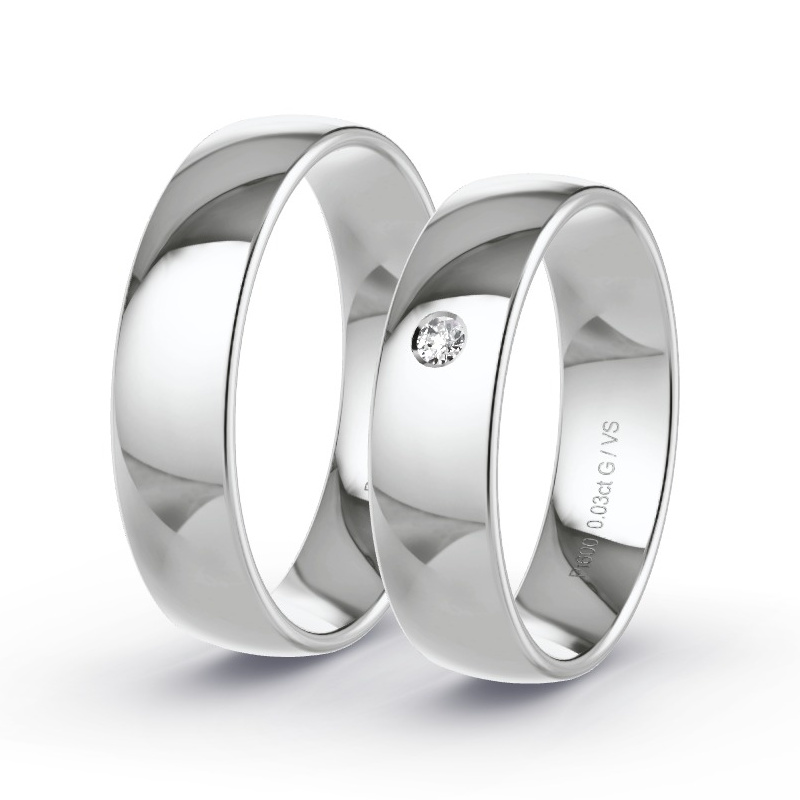 Alianzas Platino - 0.03 kt Diamantes - Modelo N°1112 Alianzas Platino - 0.03 kt Diamantes - Modelo N°1112