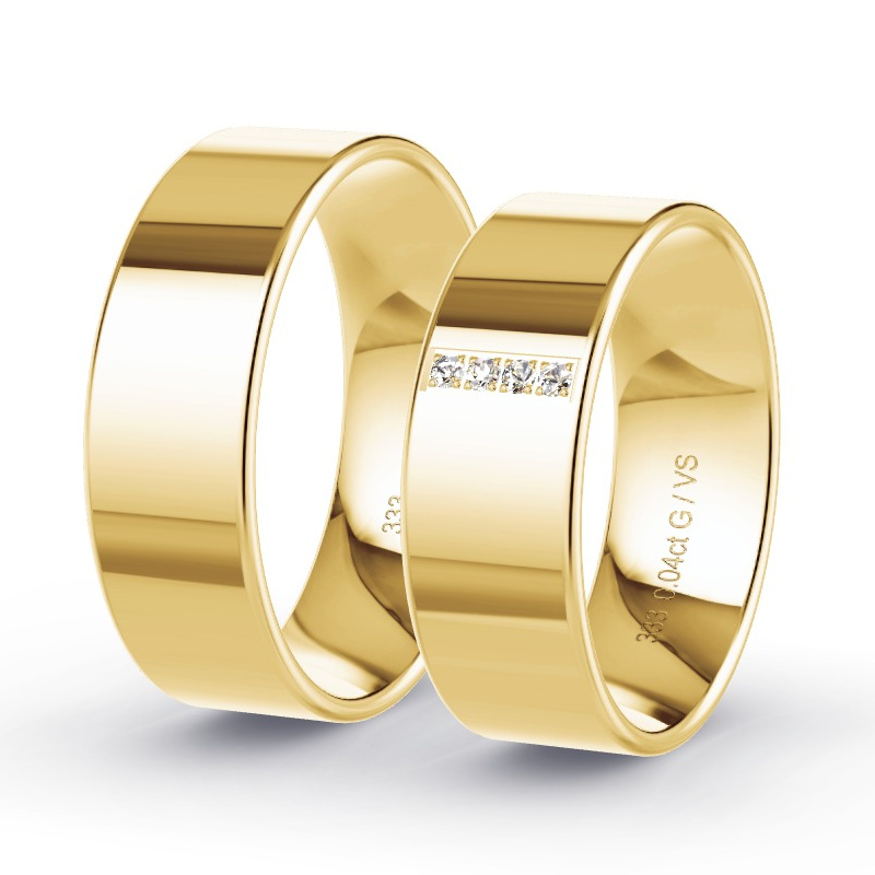 Alianzas Oro amarillo - 0.04 kt Diamantes - Modelo N°1203 Alianzas Oro amarillo - 0.04 kt Diamantes - Modelo N°1203