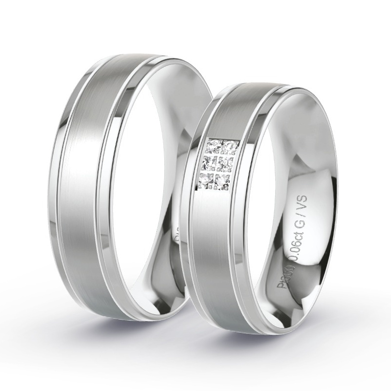 Alianzas Platino - 0.06 kt Diamantes - Modelo N°1205 Alianzas Platino - 0.06 kt Diamantes - Modelo N°1205