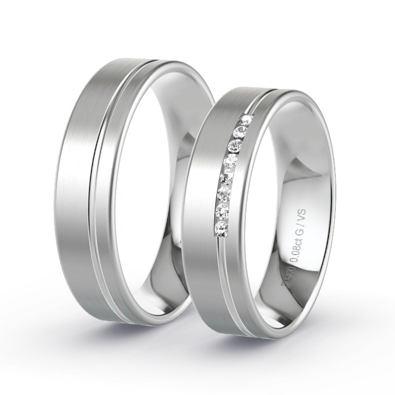 Alianzas Platino - 0.08 kt Diamantes - Modelo N°1207 Alianzas Platino - 0.08 kt Diamantes - Modelo N°1207