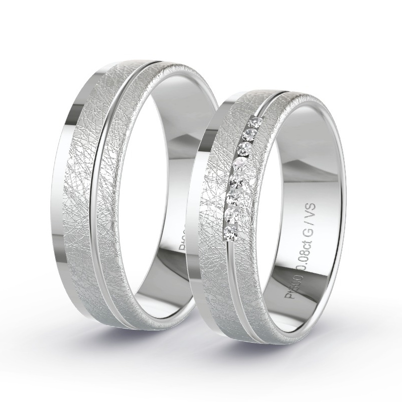 Alianzas Platino - 0.08 kt Diamantes - Modelo N°1209 Alianzas Platino - 0.08 kt Diamantes - Modelo N°1209