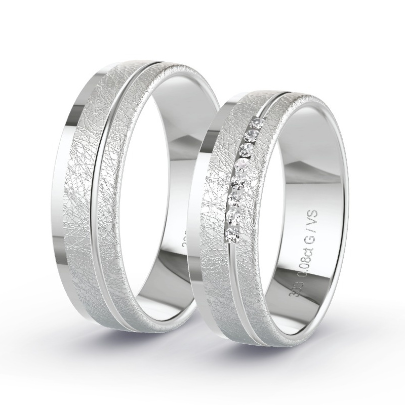 Alianzas Oro blanco - 0.08 kt Diamantes - Modelo N°1209 Alianzas Oro blanco - 0.08 kt Diamantes - Modelo N°1209