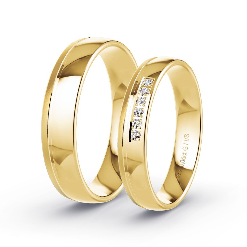 Alianzas Oro amarillo - 0.06 kt Diamantes - Modelo N°1212 Alianzas Oro amarillo - 0.06 kt Diamantes - Modelo N°1212