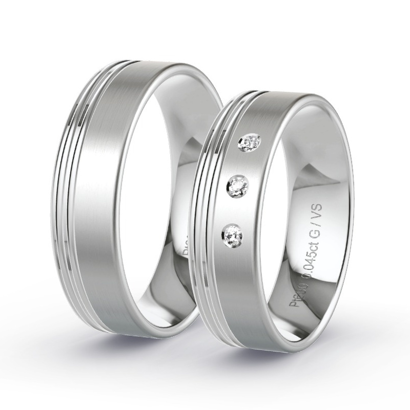 Alianzas Platino - 0.045 kt Diamantes - Modelo N°1302 Alianzas Platino - 0.045 kt Diamantes - Modelo N°1302