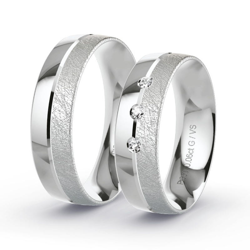 Alianzas Platino - 0.06 kt Diamantes - Modelo N°1303 Alianzas Platino - 0.06 kt Diamantes - Modelo N°1303