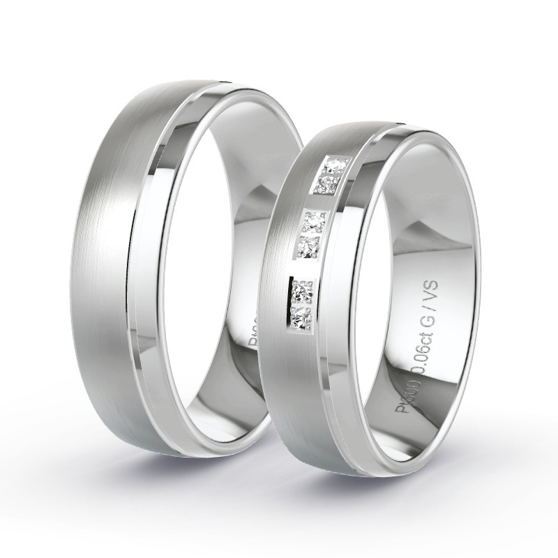 Alianzas Platino - 0.06 kt Diamantes - Modelo N°1304