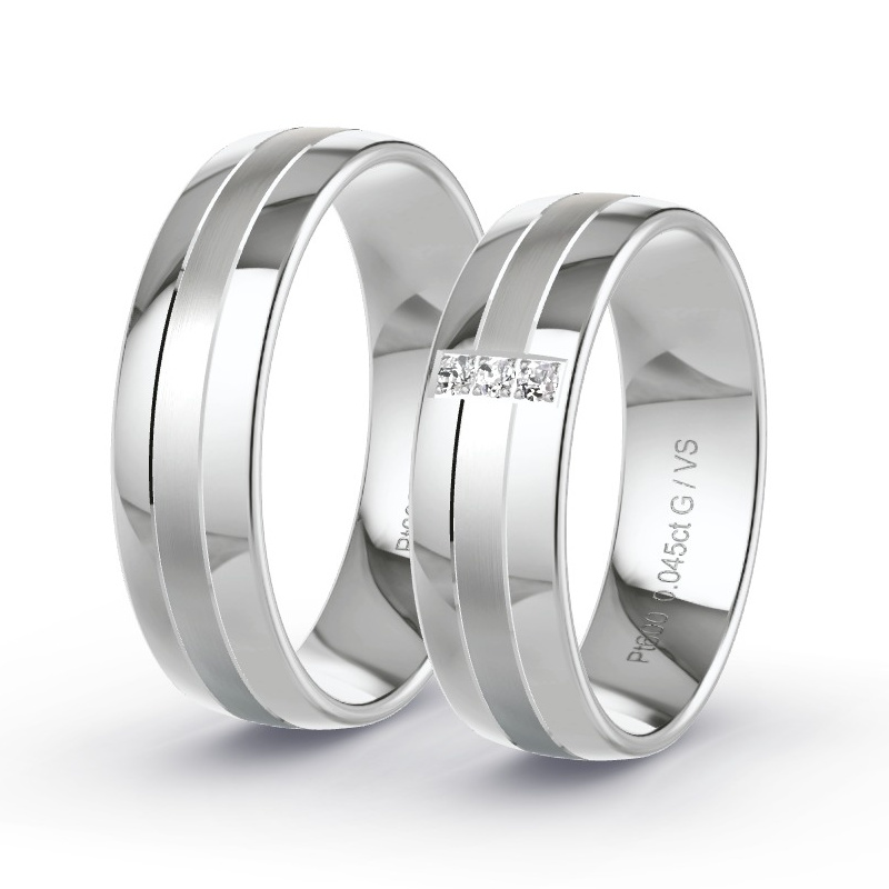 Alianzas Platino - 0.045 kt Diamantes - Modelo N°1310 Alianzas Platino - 0.045 kt Diamantes - Modelo N°1310