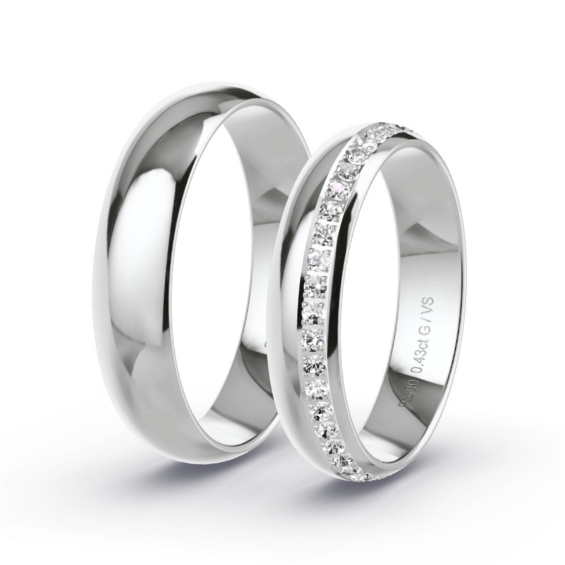 Alianzas Platino - 0.42 kt Diamantes - Modelo N°1401 Alianzas Platino - 0.42 kt Diamantes - Modelo N°1401
