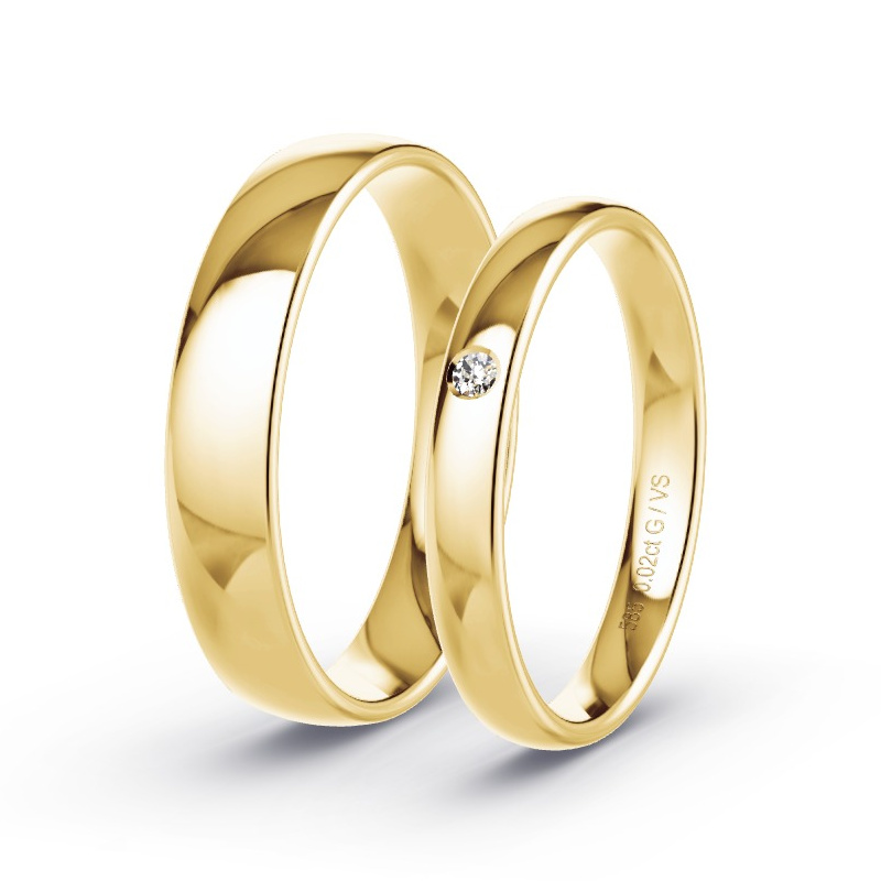 Alianzas Oro amarillo - 0.02 kt Diamantes - Modelo N°1404 Alianzas Oro amarillo - 0.02 kt Diamantes - Modelo N°1404