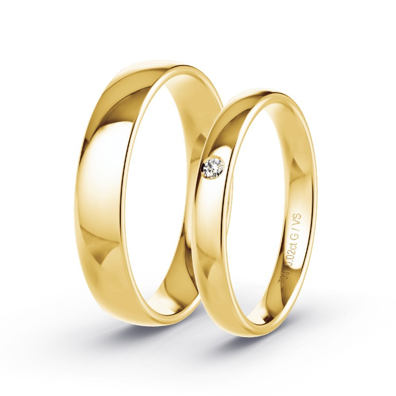Alianzas Oro amarillo - 0.02 kt Diamantes - Modelo N°1404 Alianzas Oro amarillo - 0.02 kt Diamantes - Modelo N°1404