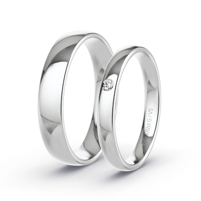 Alianzas Oro blanco - 0.02 kt Diamantes - Modelo N°1404 Alianzas Oro blanco - 0.02 kt Diamantes - Modelo N°1404