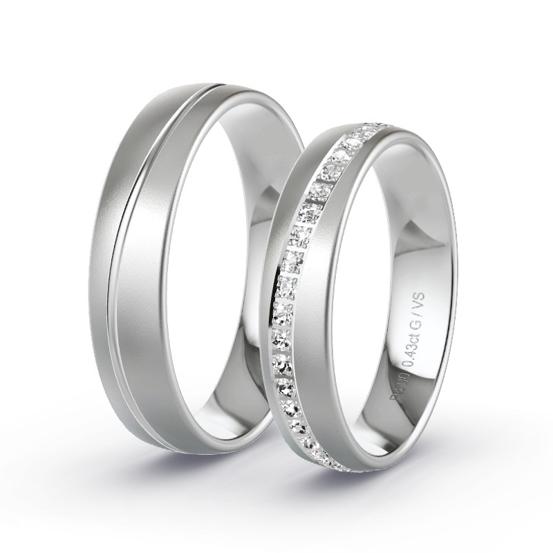 Alianzas Platino - 0.43 kt Diamantes - Modelo N°1406 Alianzas Platino - 0.43 kt Diamantes - Modelo N°1406