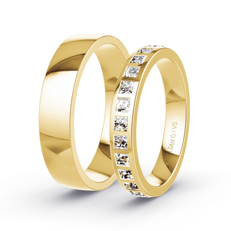 Alianzas Oro amarillo - 1.00 kt Diamantes - Modelo N°1502 Alianzas Oro amarillo - 1.00 kt Diamantes - Modelo N°1502