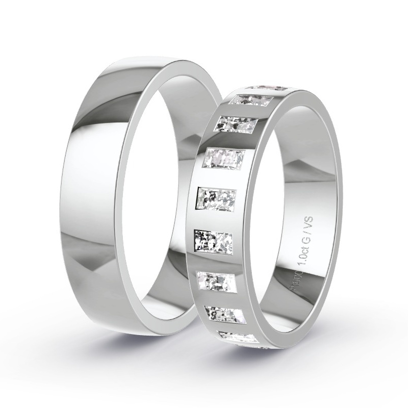 Alianzas Platino - 1.00 kt Diamantes - Modelo N°1503 Alianzas Platino - 1.00 kt Diamantes - Modelo N°1503