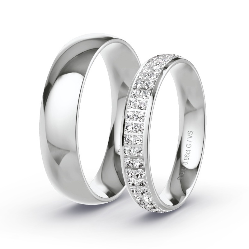 Alianzas Platino - 0.86 kt Diamantes - Modelo N°1505 Alianzas Platino - 0.86 kt Diamantes - Modelo N°1505