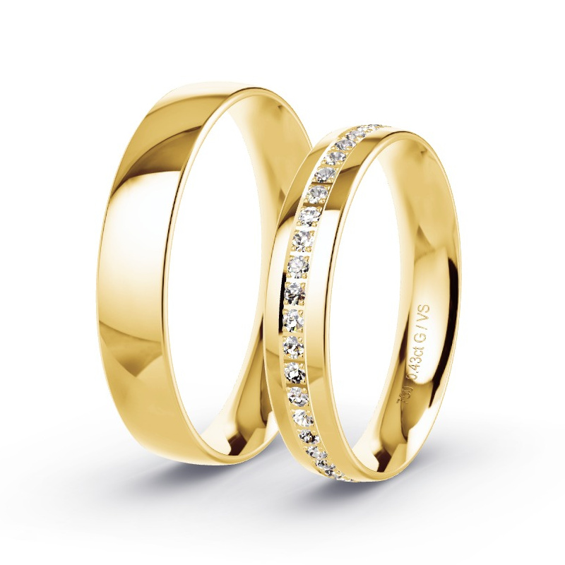 Alianzas Oro amarillo - 0.43 kt Diamantes - Modelo N°1506 Alianzas Oro amarillo - 0.43 kt Diamantes - Modelo N°1506