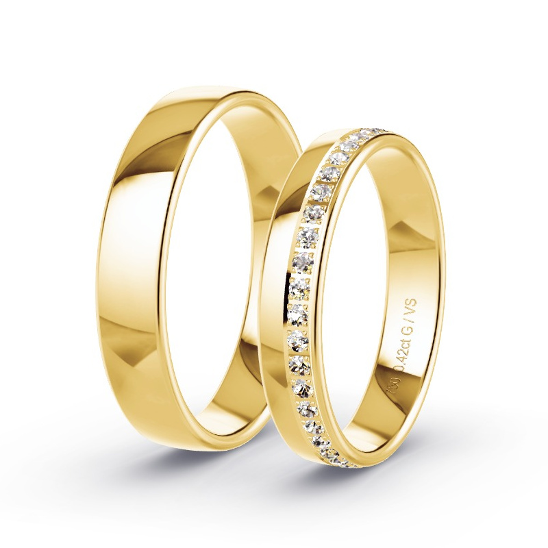 Alianzas Oro amarillo - 0.13 kt Diamantes - Modelo N°1507 Alianzas Oro amarillo - 0.13 kt Diamantes - Modelo N°1507
