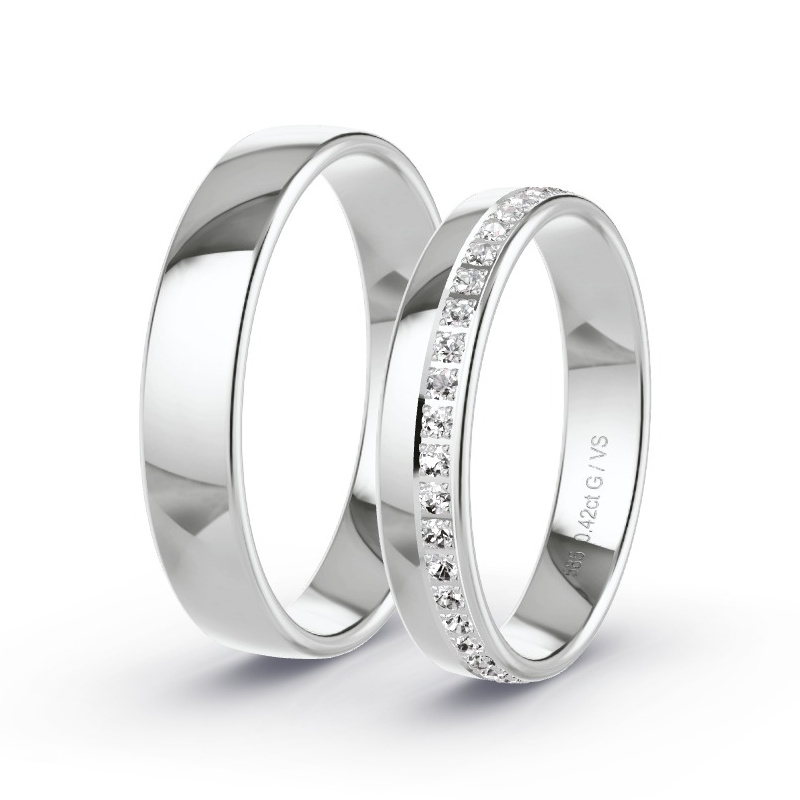 Alianzas Oro blanco - 0.13 kt Diamantes - Modelo N°1507 Alianzas Oro blanco - 0.13 kt Diamantes - Modelo N°1507