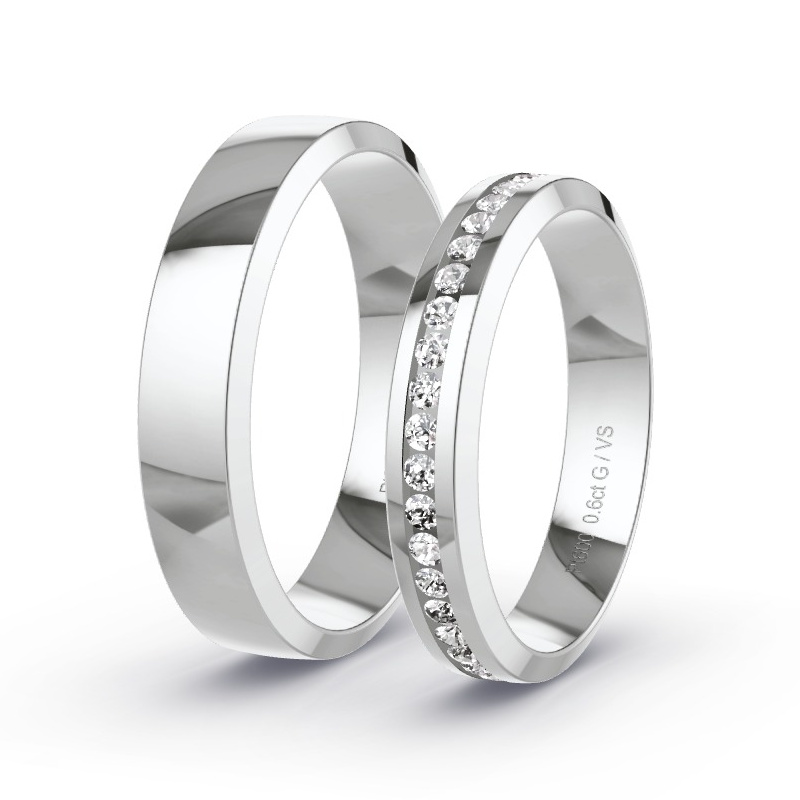 Alianzas Platino - 0.60 kt Diamantes - Modelo N°1508 Alianzas Platino - 0.60 kt Diamantes - Modelo N°1508