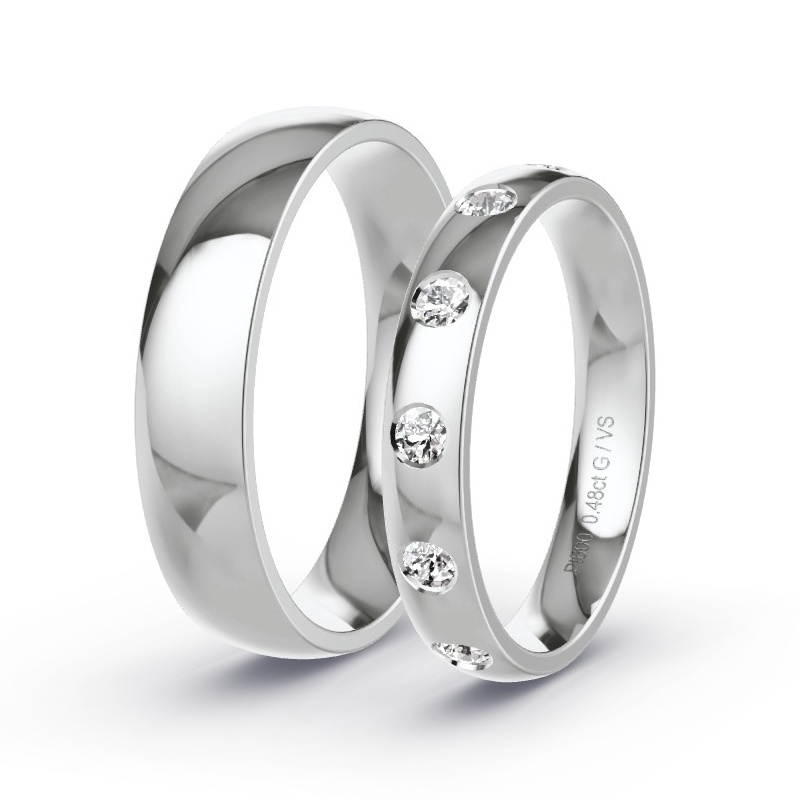 Alianzas Platino - 0.48 kt Diamantes - Modelo N°1509 Alianzas Platino - 0.48 kt Diamantes - Modelo N°1509