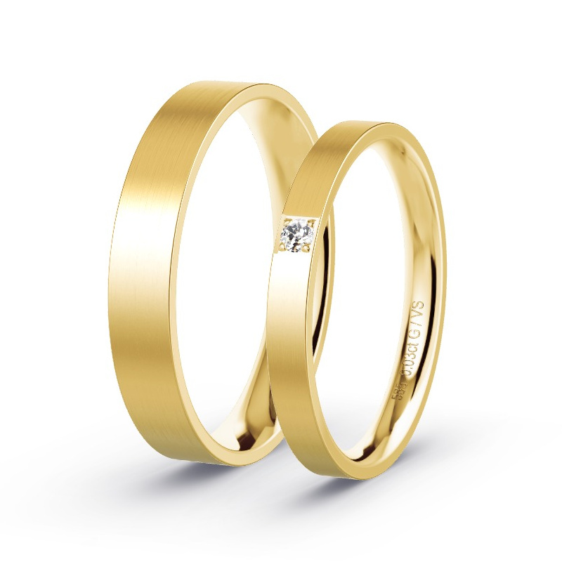 Alianzas Oro amarillo - 0.03 kt Diamantes - Modelo N°1512 Alianzas Oro amarillo - 0.03 kt Diamantes - Modelo N°1512