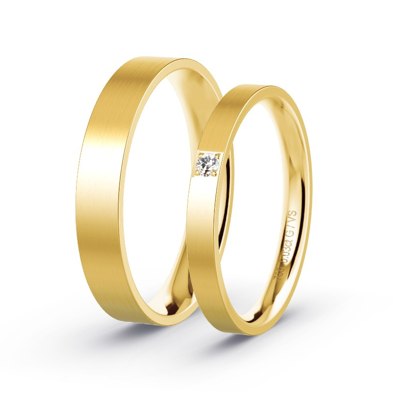 Alianzas Oro amarillo - 0.03 kt Diamantes - Modelo N°1512 Alianzas Oro amarillo - 0.03 kt Diamantes - Modelo N°1512