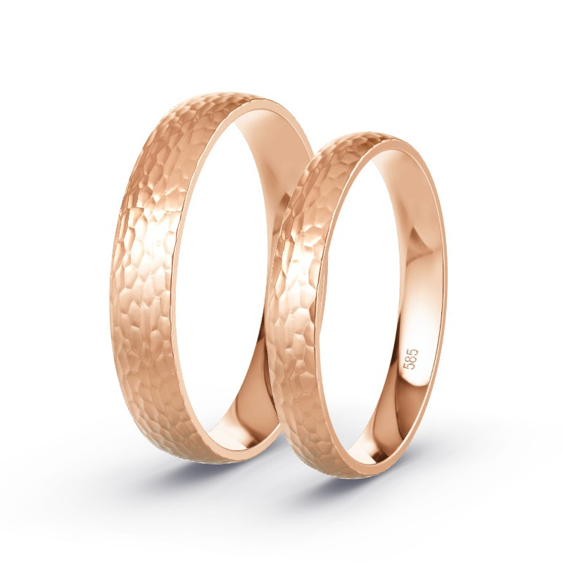 Alianzas Oro rosa -  Diamantes - Modelo N°1601