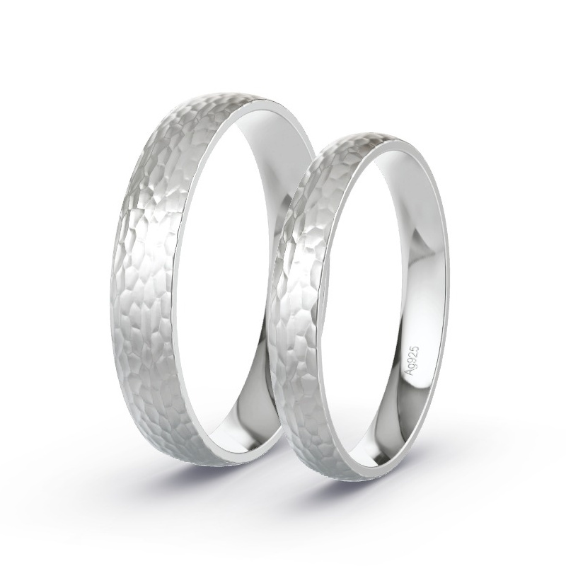 Alianzas Plata - Diamantes - Modelo N°1601 Alianzas Plata - Diamantes - Modelo N°1601