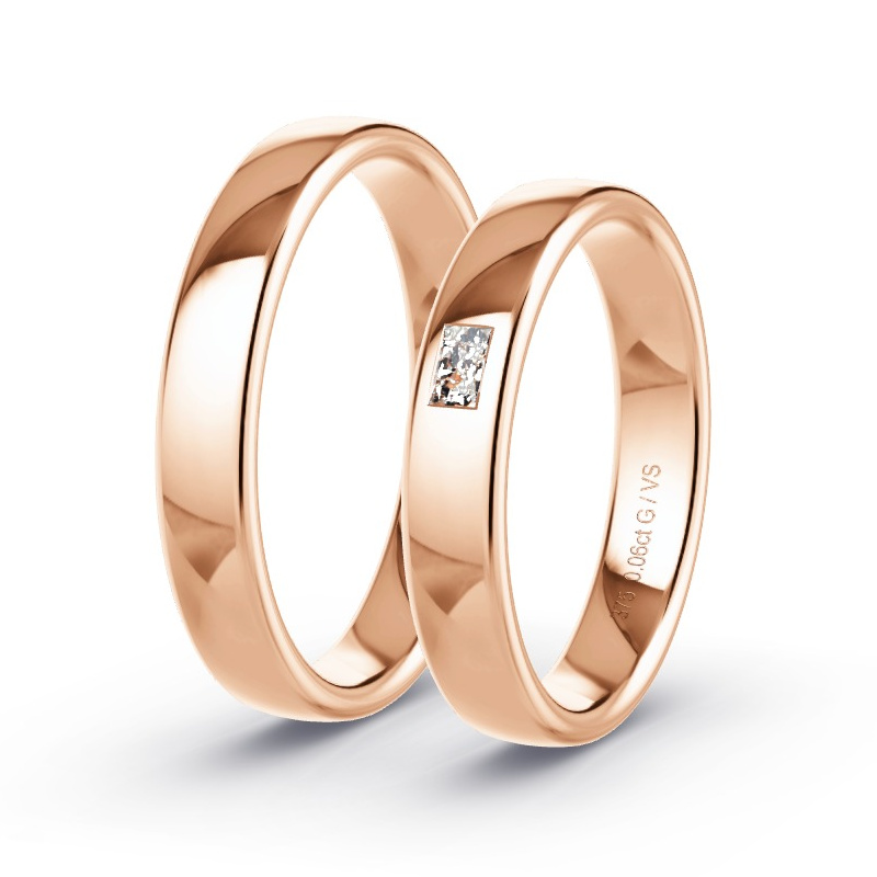 Alianzas Oro rosa - 0.06 kt Diamantes - Modelo N°1608 Alianzas Oro rosa - 0.06 kt Diamantes - Modelo N°1608