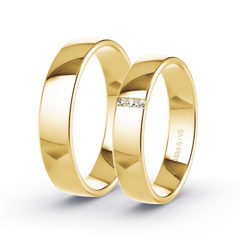 Alianzas Oro amarillo - 0.03 kt Diamantes - Modelo N°1610 Alianzas Oro amarillo - 0.03 kt Diamantes - Modelo N°1610