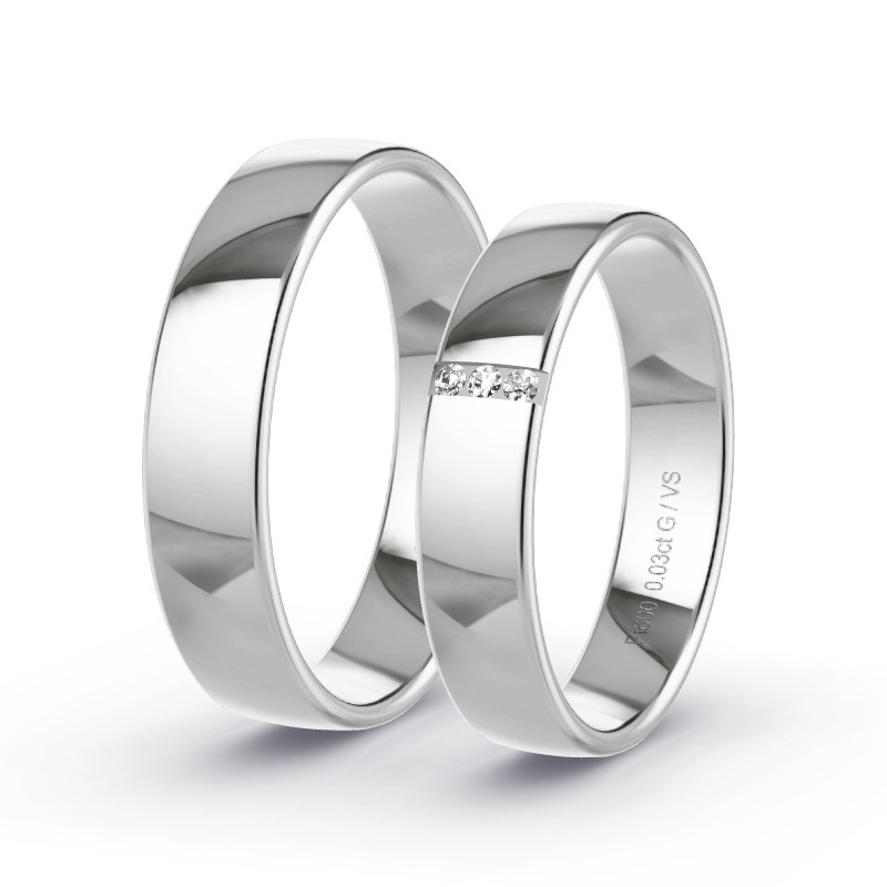 Alianzas Platino - 0.03 kt Diamantes - Modelo N°1610 Alianzas Platino - 0.03 kt Diamantes - Modelo N°1610